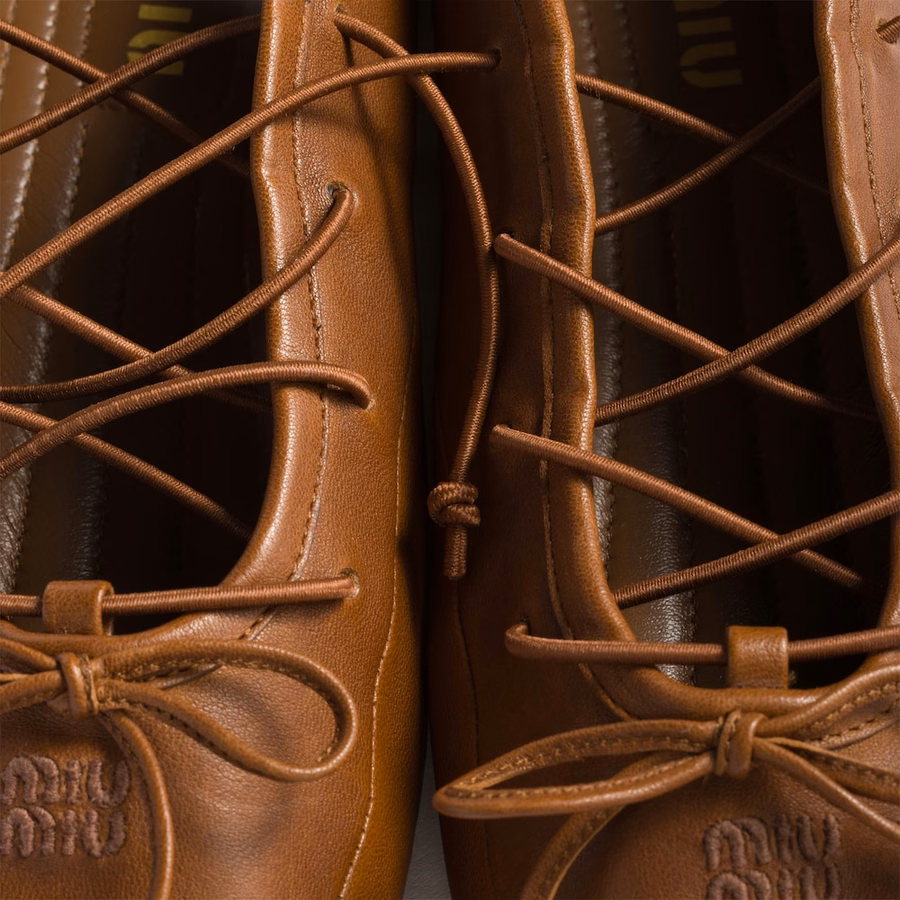 Nappa leather ballerinas
