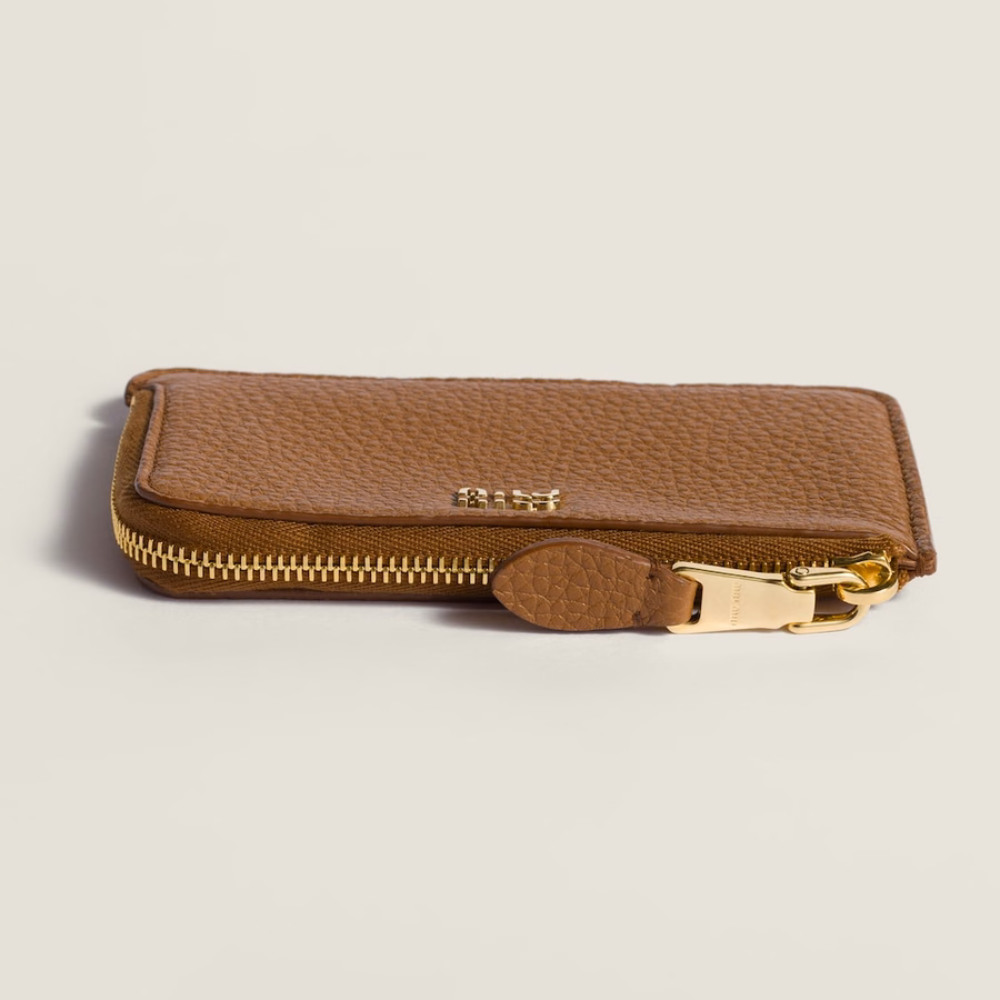 Leather pouch card holder