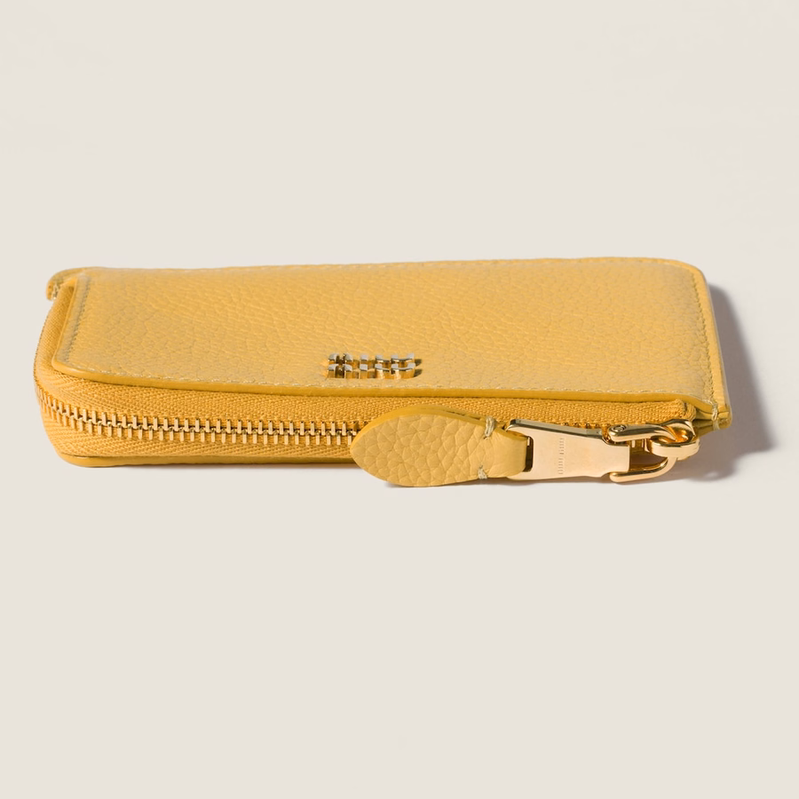 Leather pouch card holder