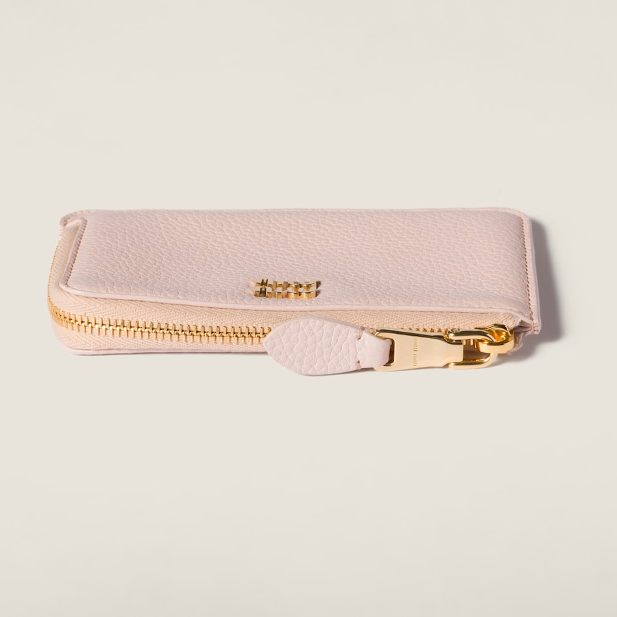 Leather pouch card holder