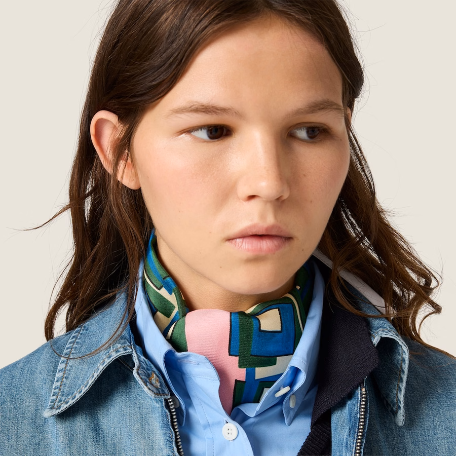 Chambray blouson jacket