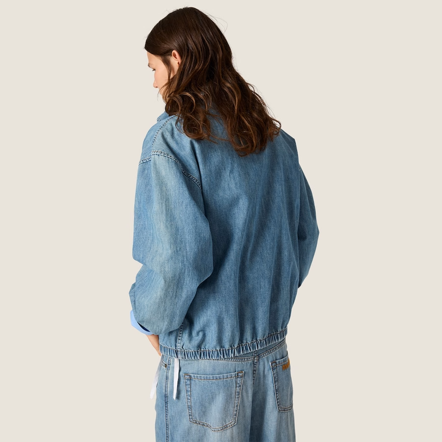 Chambray blouson jacket