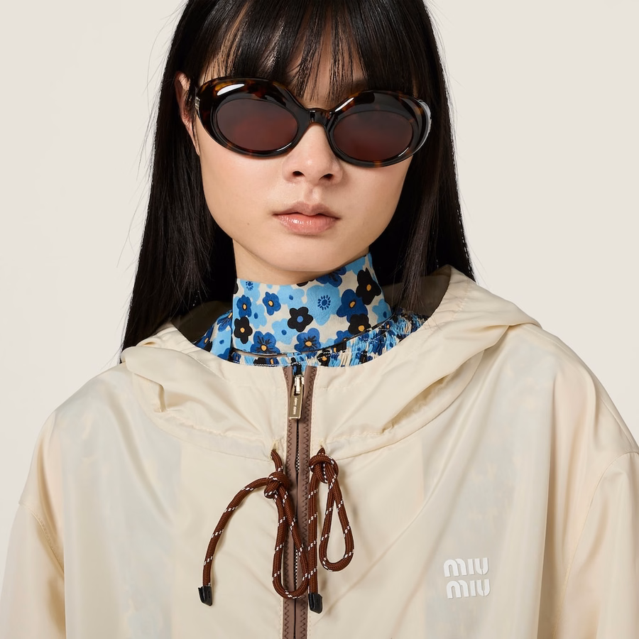 Technical fabric blouson jacket