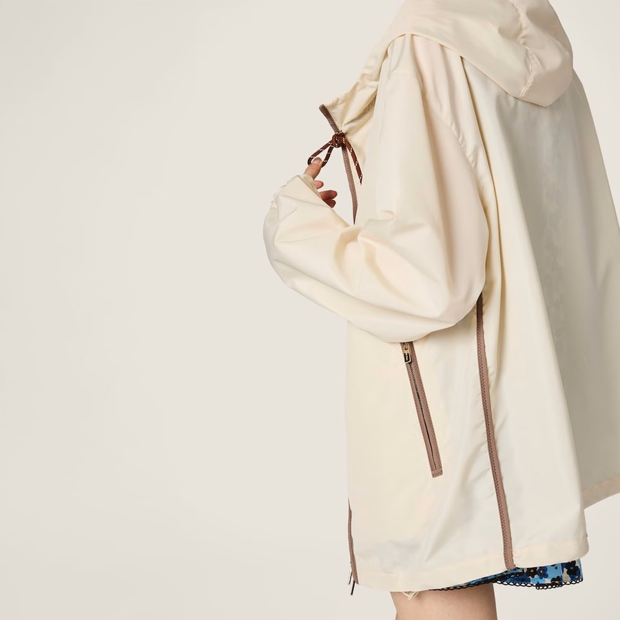 Technical fabric blouson jacket