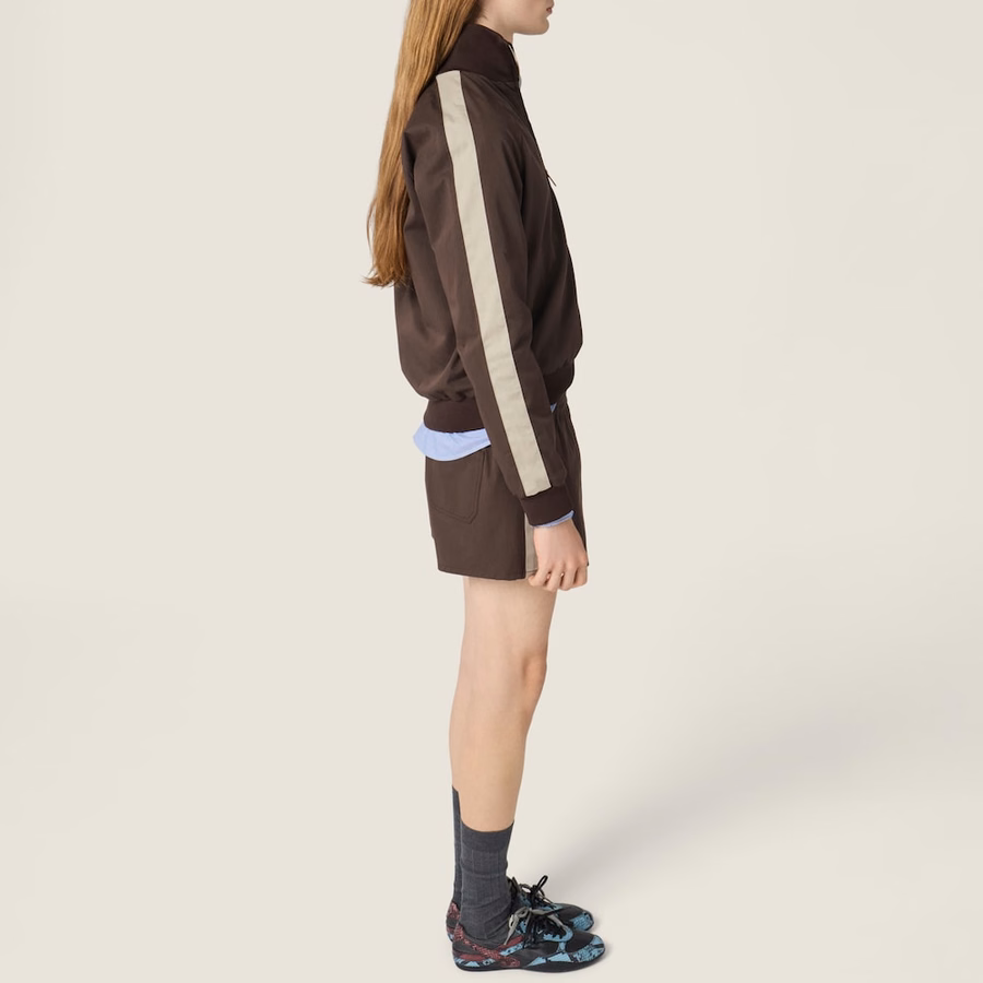 Washed twill blouson jacket