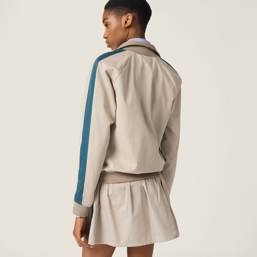 Washed twill blouson jacket