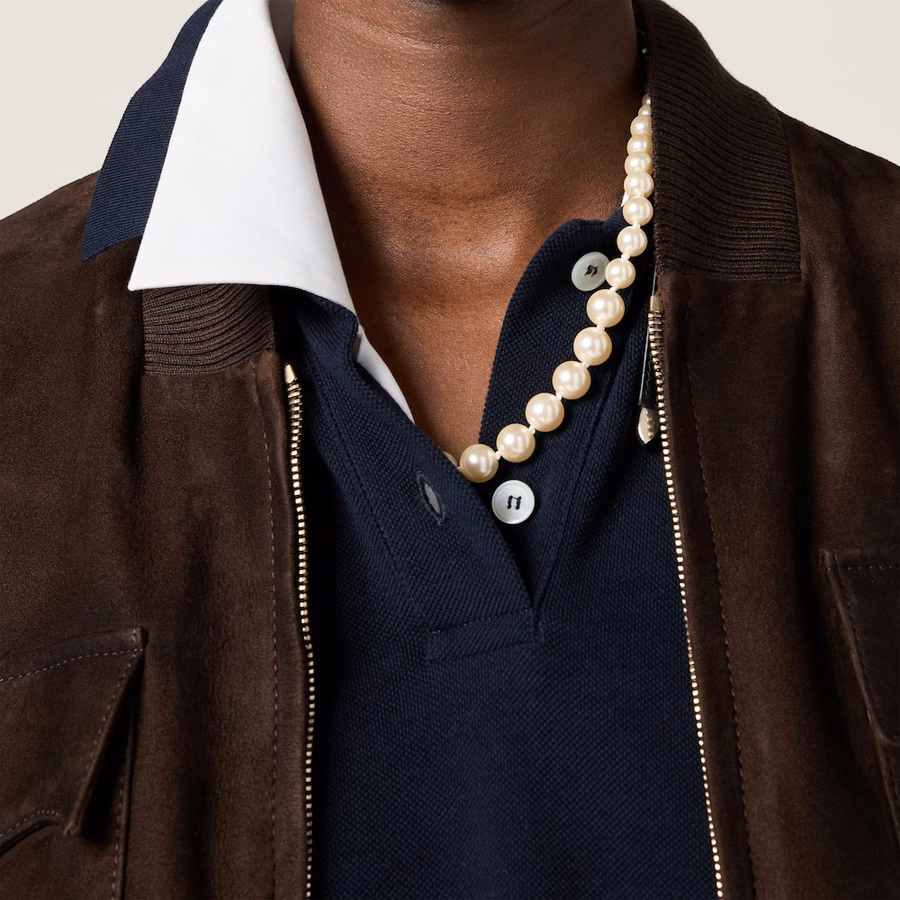 Suede nappa leather jacket