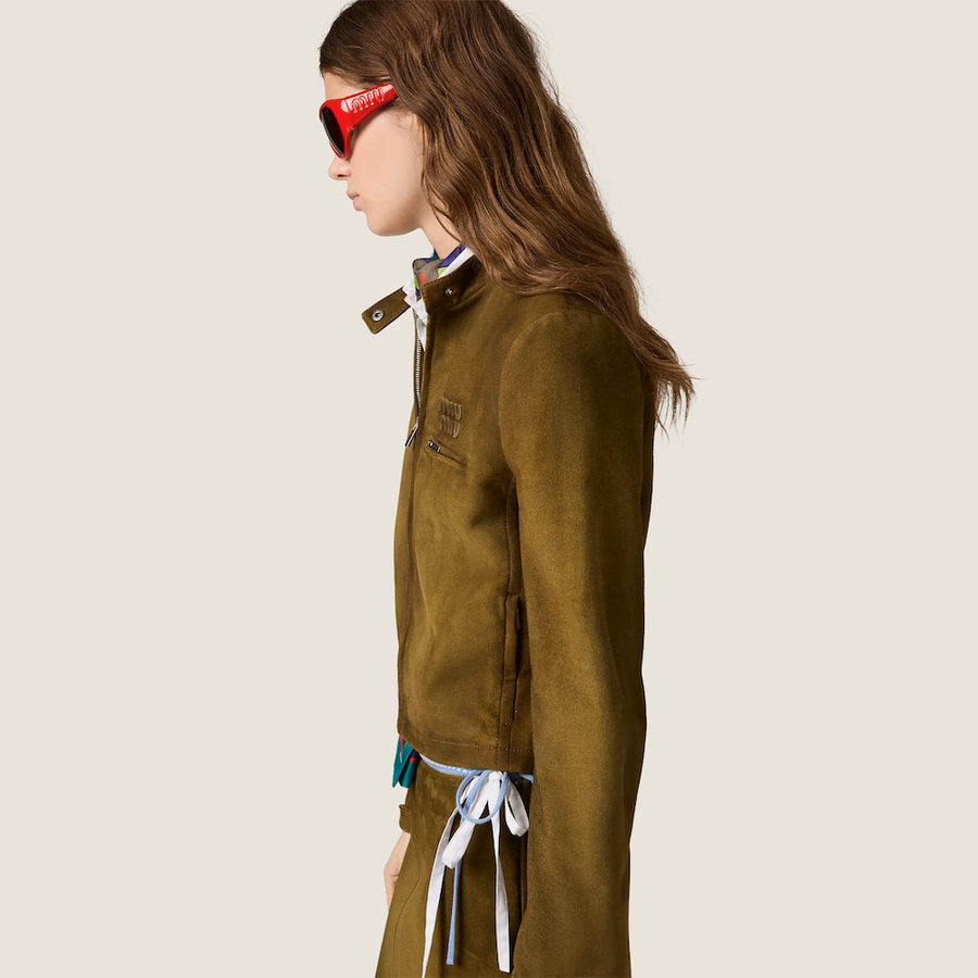 Waxed suede jacket