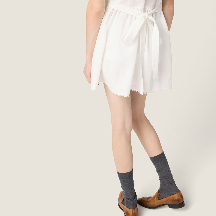 Slubbed poplin dress