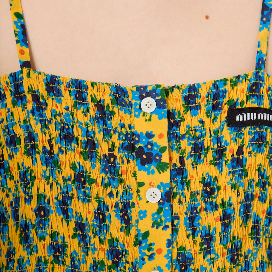 Crêpe de chine mini-dress