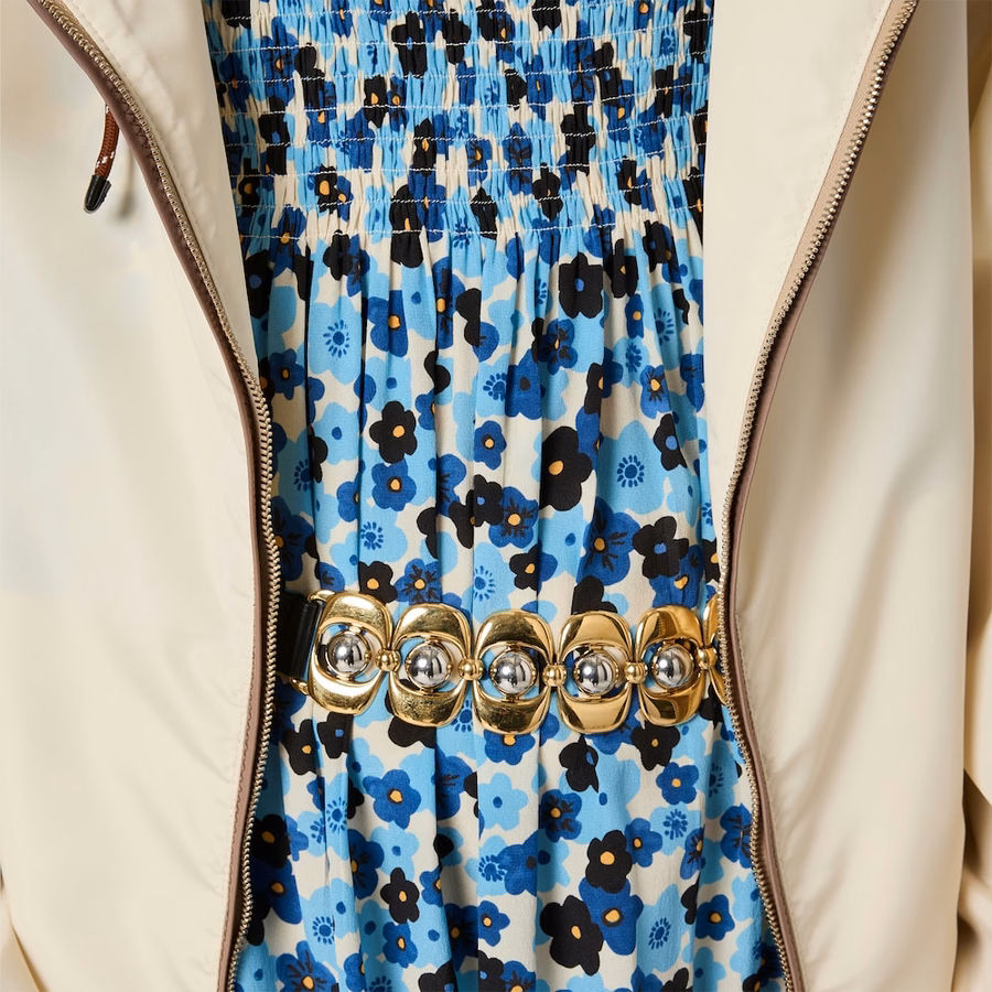 Crêpe de chine mini-dress