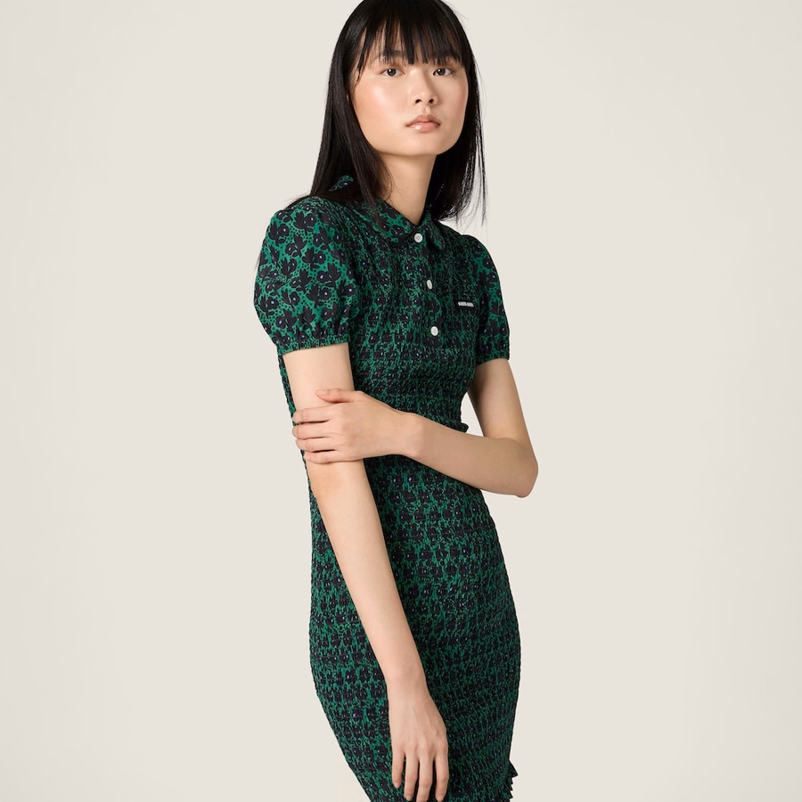 Crêpe de chine mini-dress