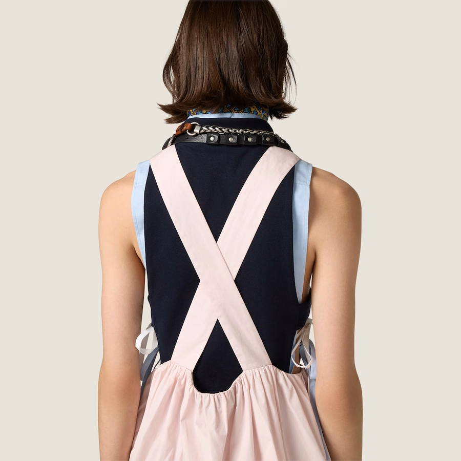 Poplin mini-dress