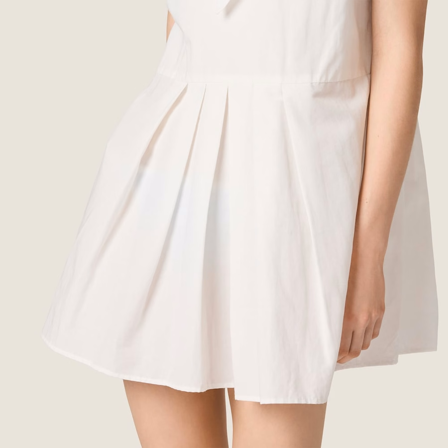 Slubbed poplin dress