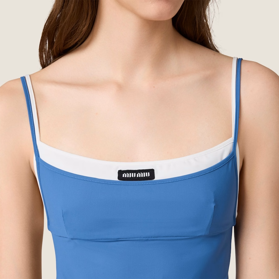 Stretch jersey midi-dress