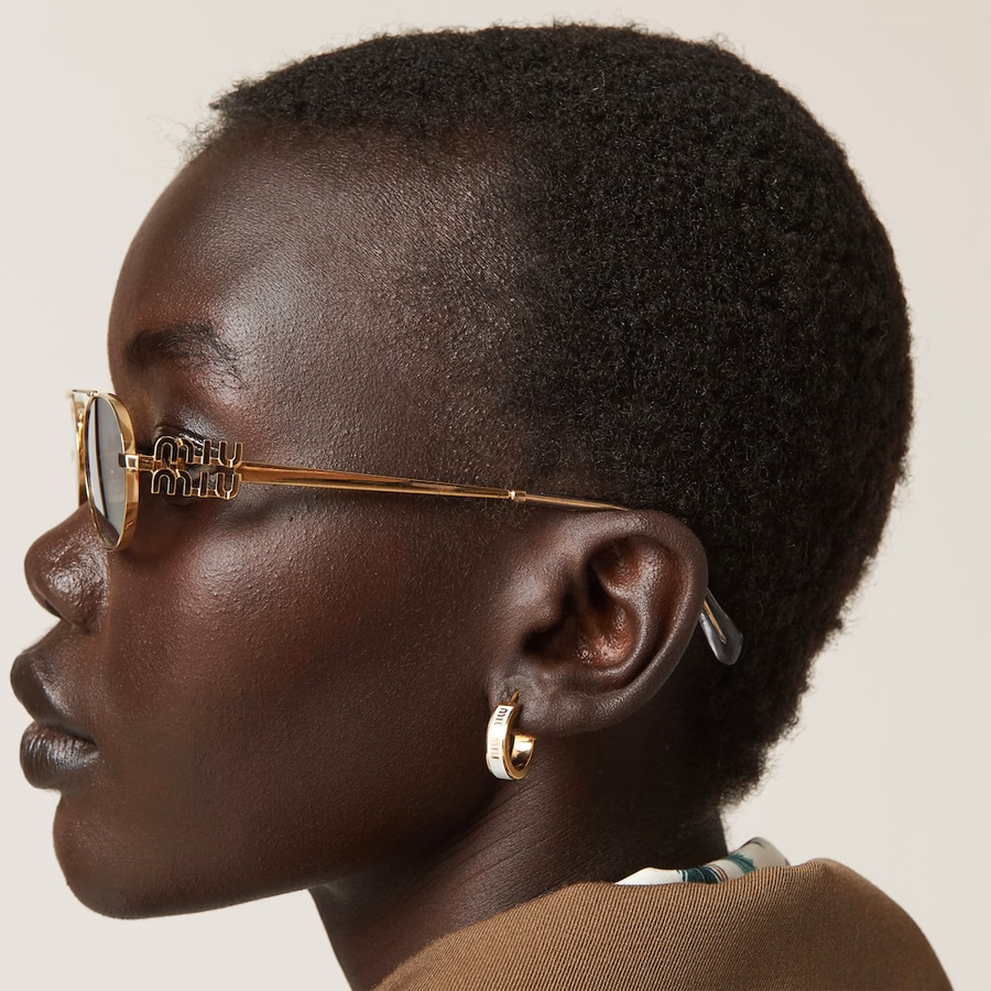 Enameled metal earrings