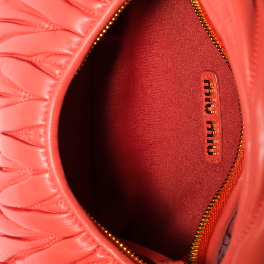 Wander matelassé nappa leather hobo bag
