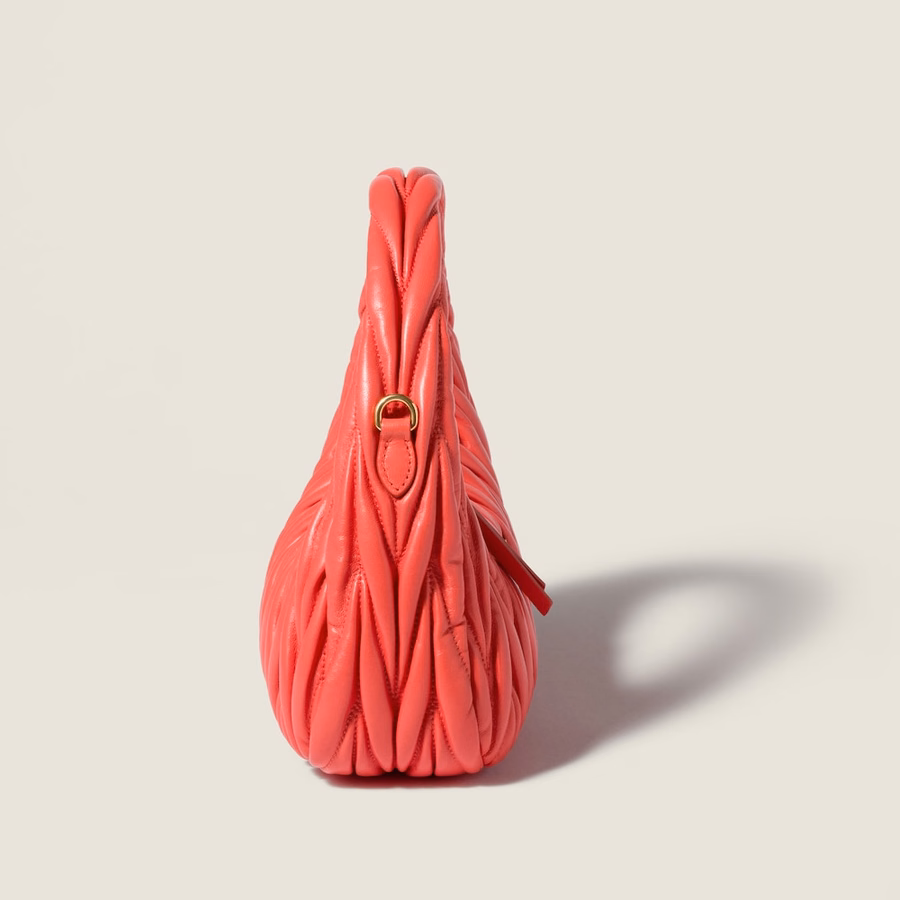 Wander matelassé nappa leather hobo bag