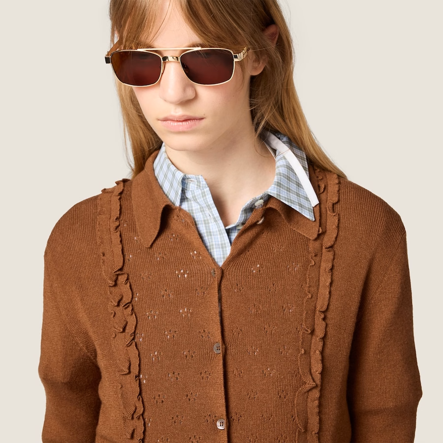 Cashmere and silk cardigan