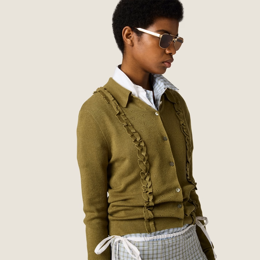 Cashmere and silk cardigan