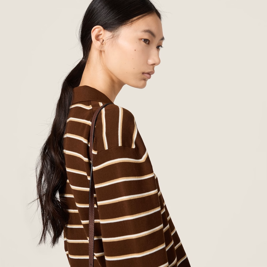 Cotton knit polo shirt