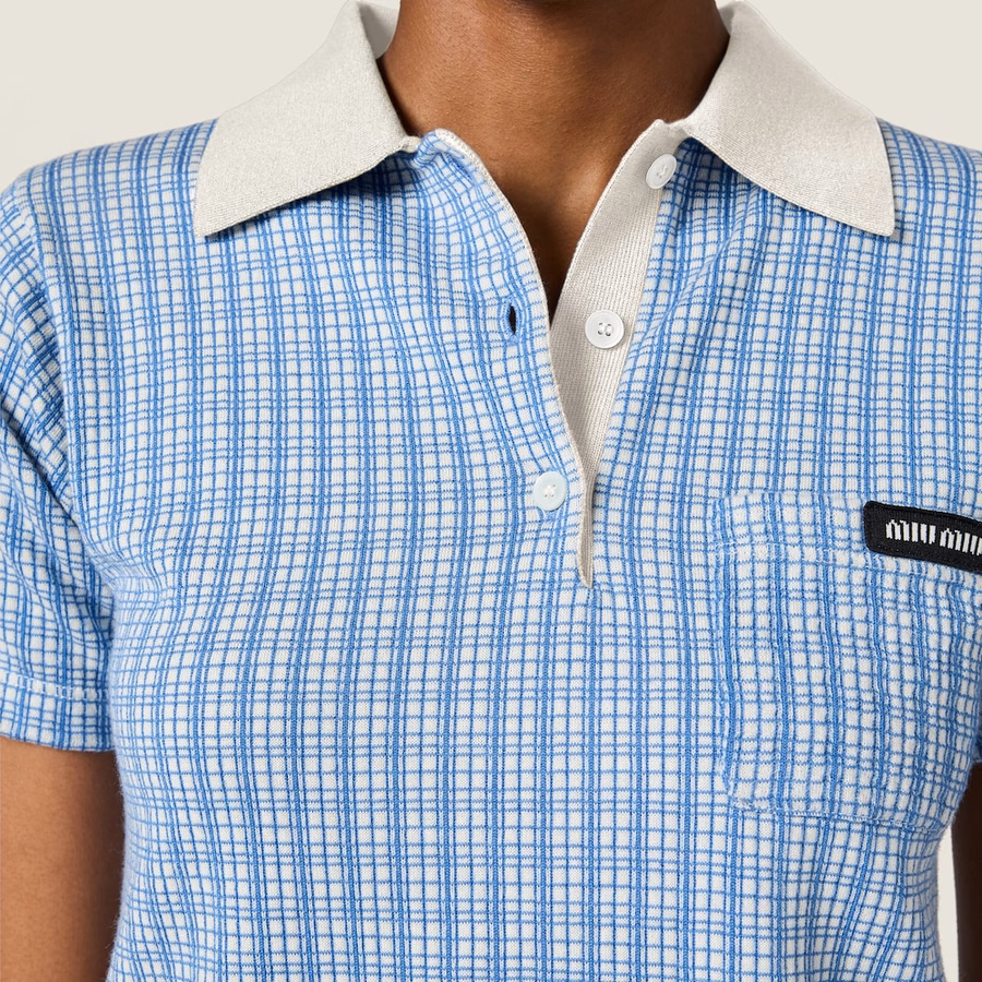 Cashmere and silk polo shirt