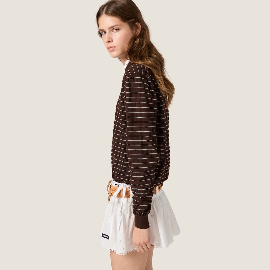V-neck cotton sweater