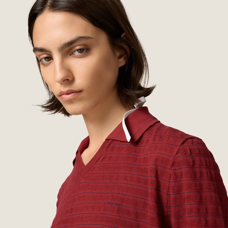 V-neck cotton sweater