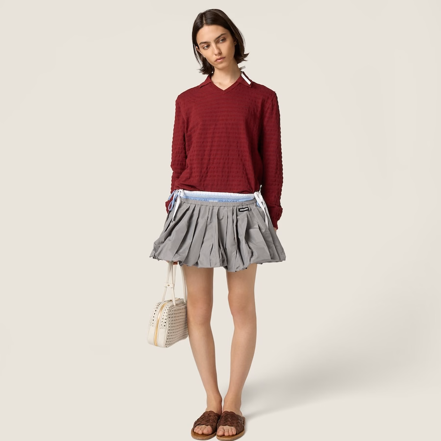 V-neck cotton sweater