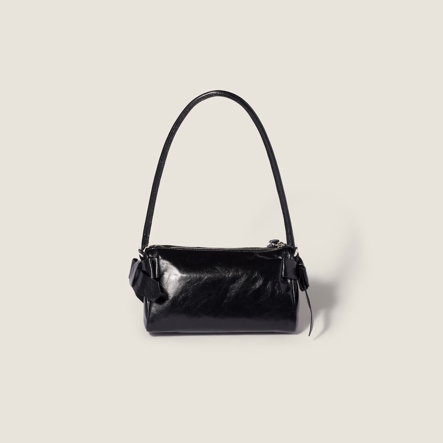 Shiny leather pouch