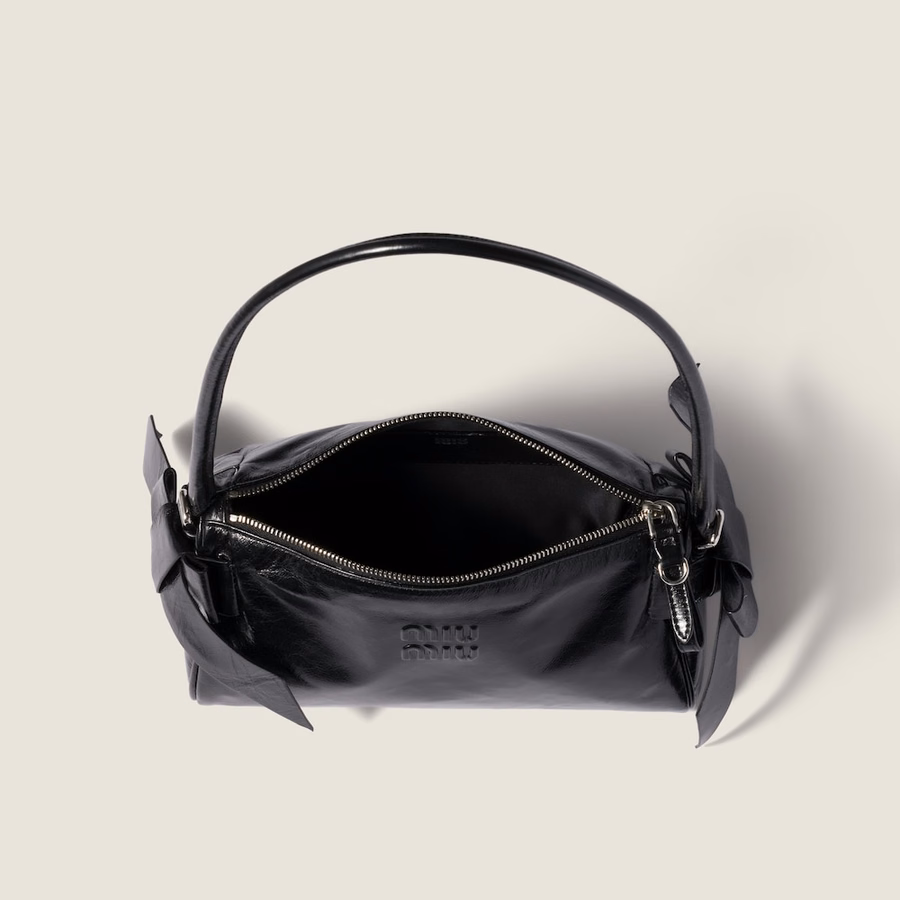Shiny leather pouch