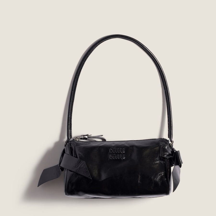 Shiny leather pouch