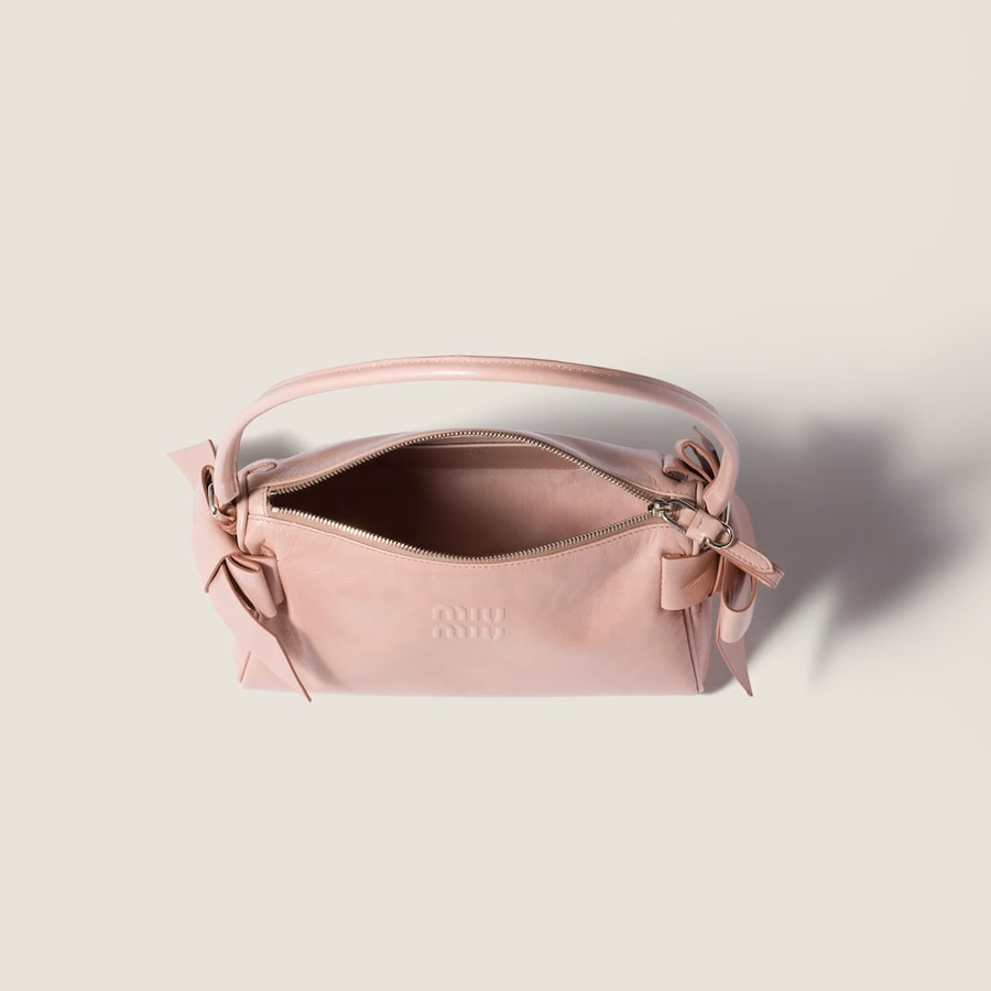 Shiny leather pouch