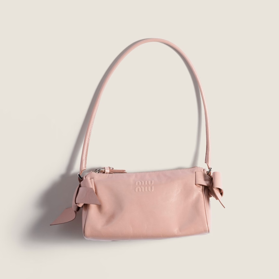 Shiny leather pouch