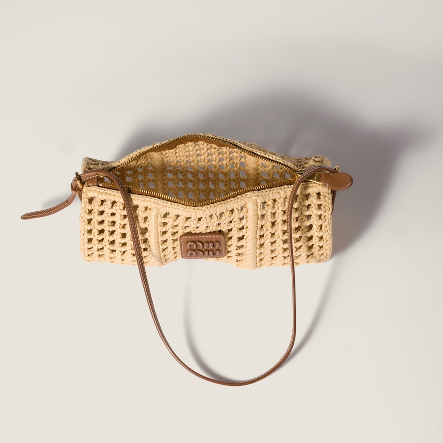 Crochet mesh pouch