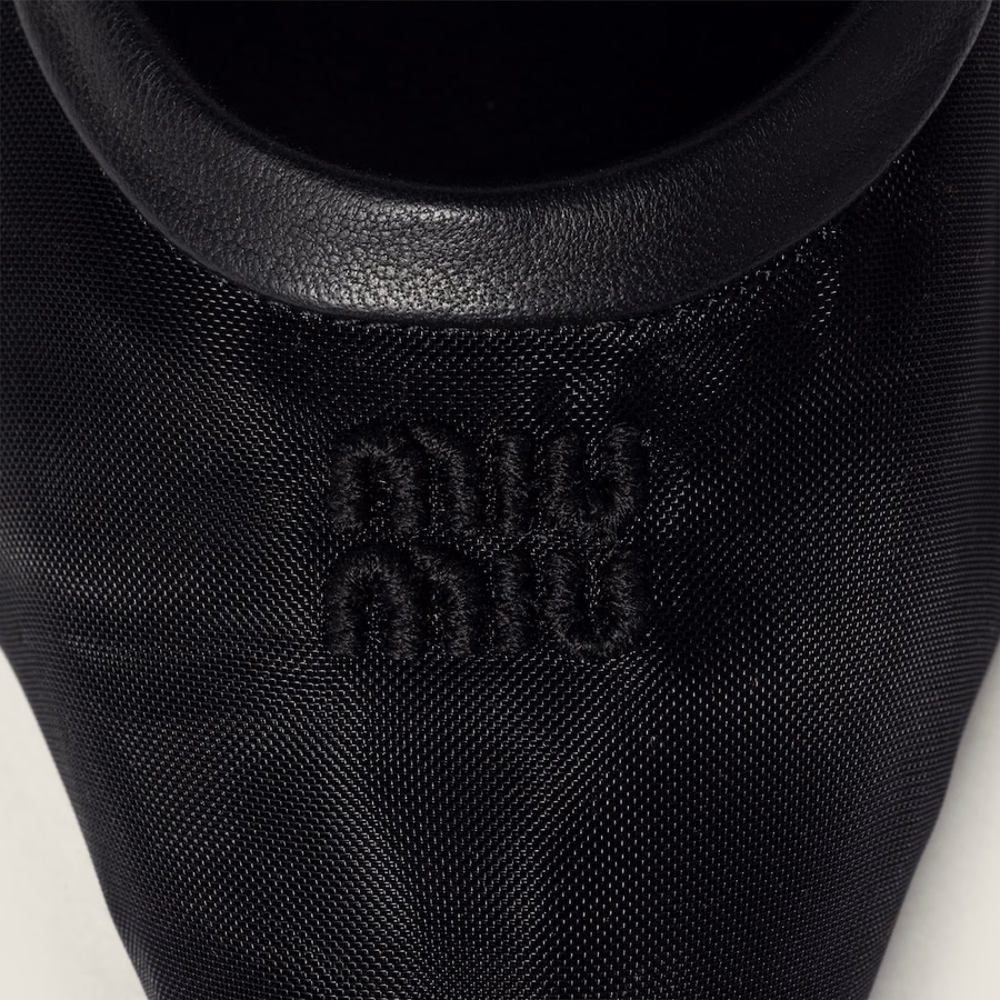 Ruches mesh fabric pumps