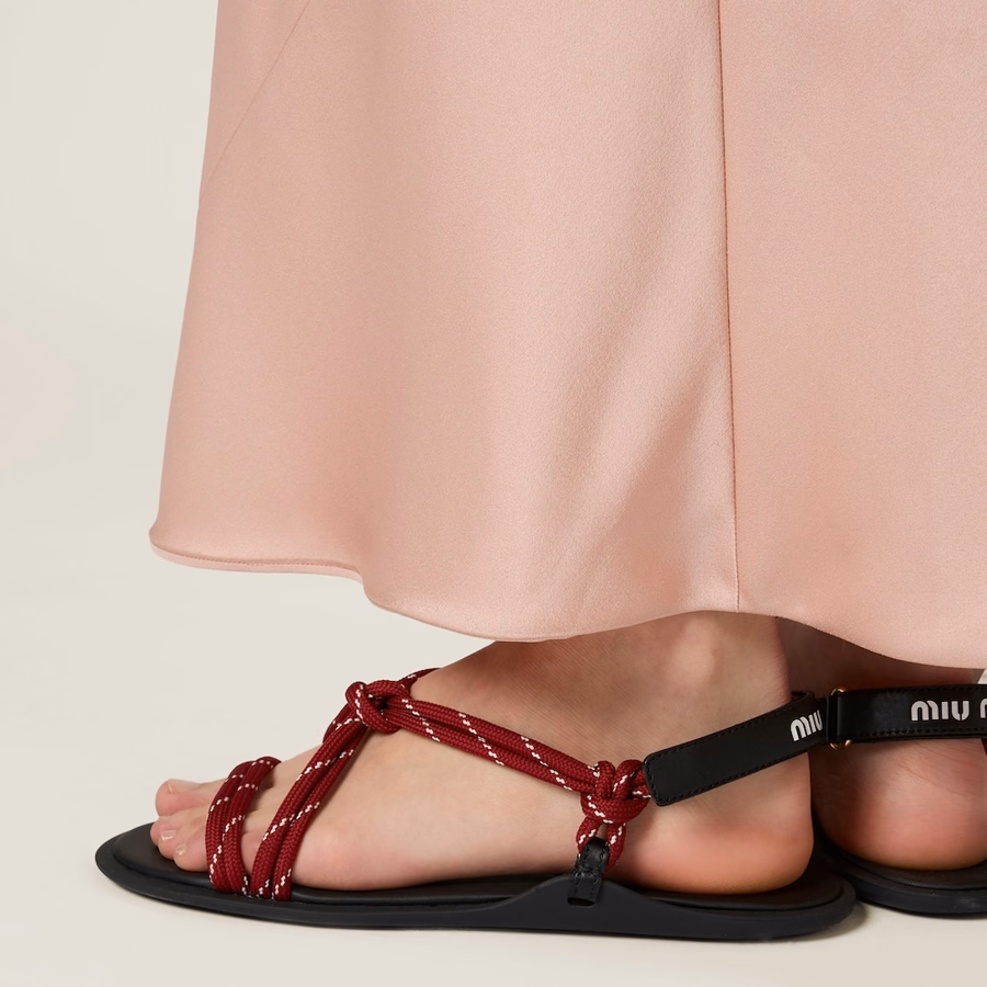 Riviere cord and leather sandals