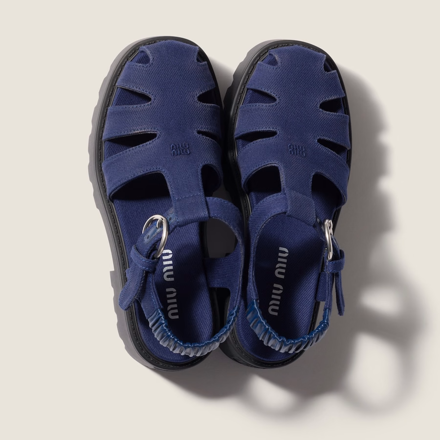 Gabardine sandals