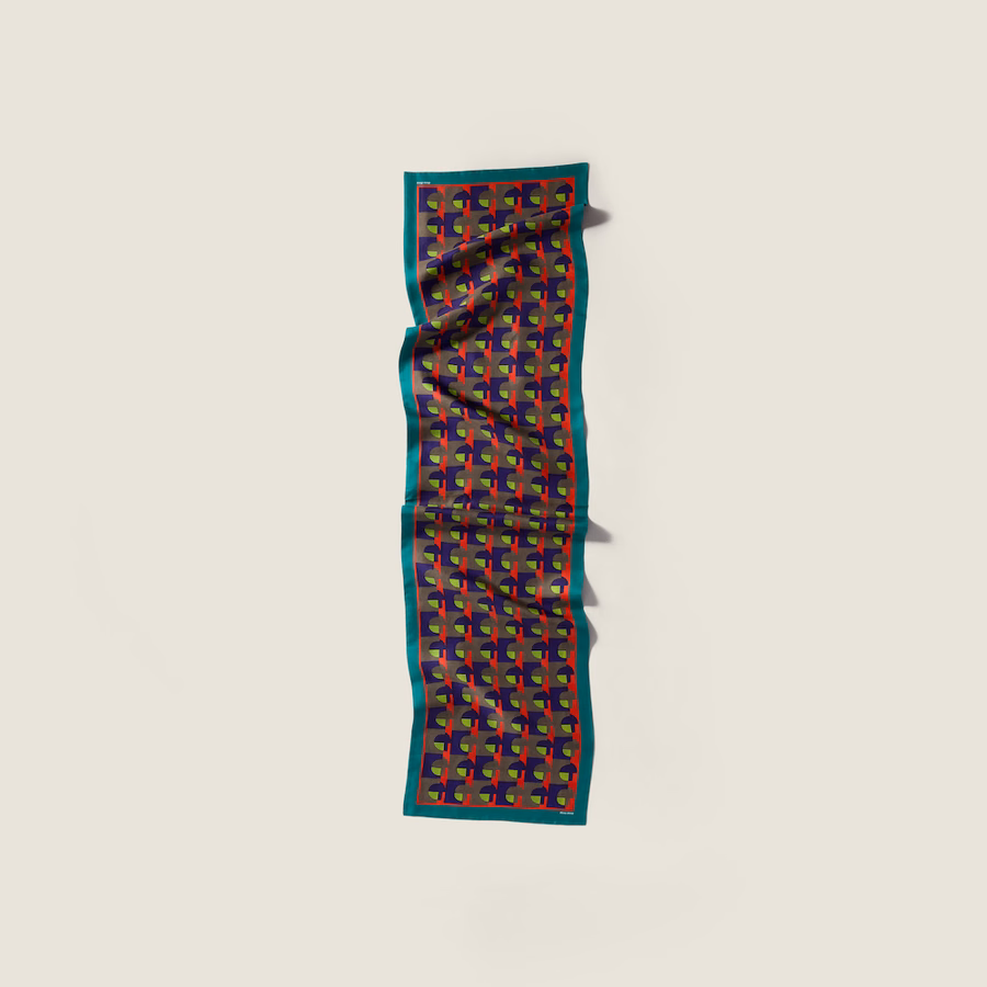 Printed silk scarf