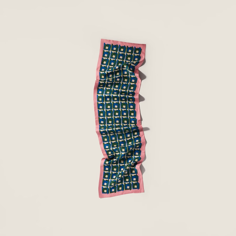Printed silk scarf