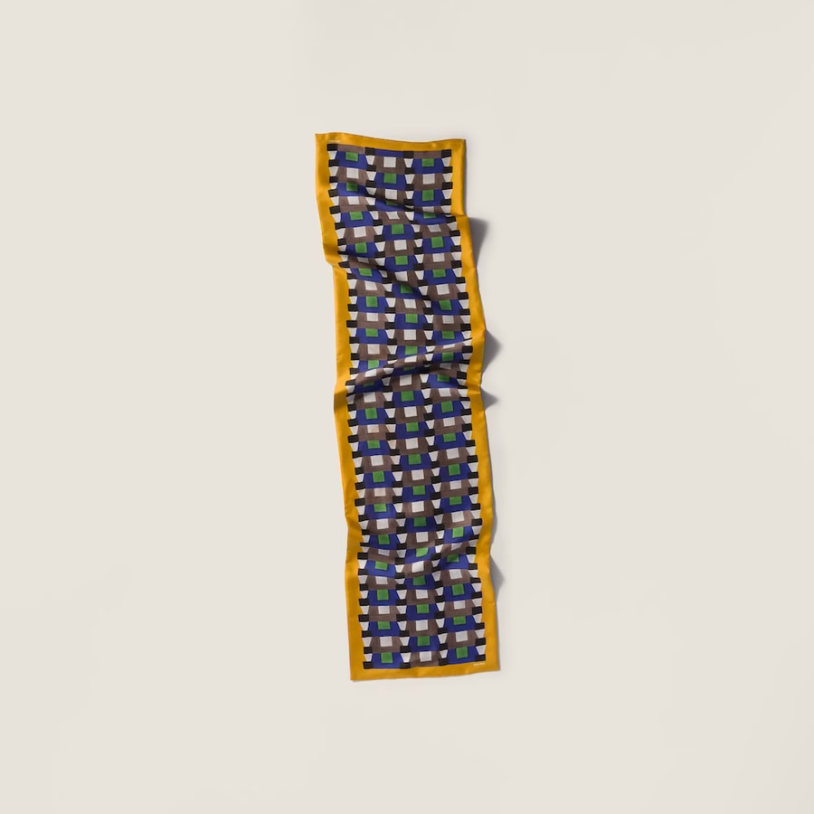 Printed silk scarf