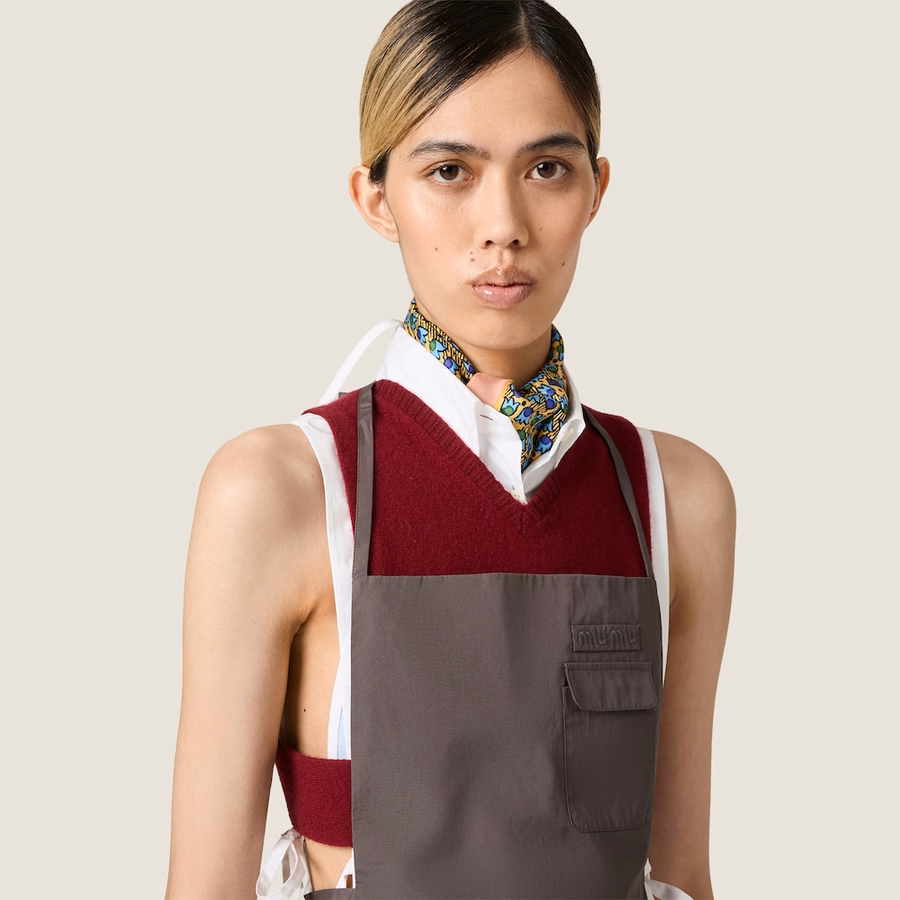 Poplin apron top
