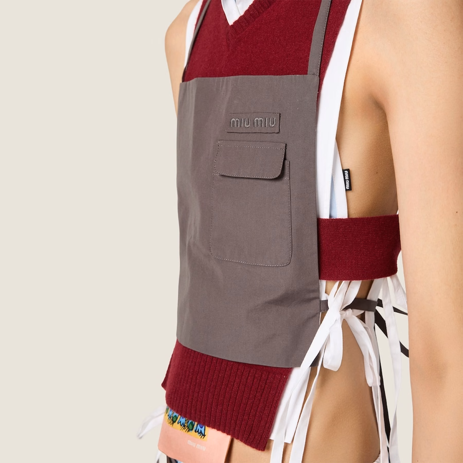 Poplin apron top