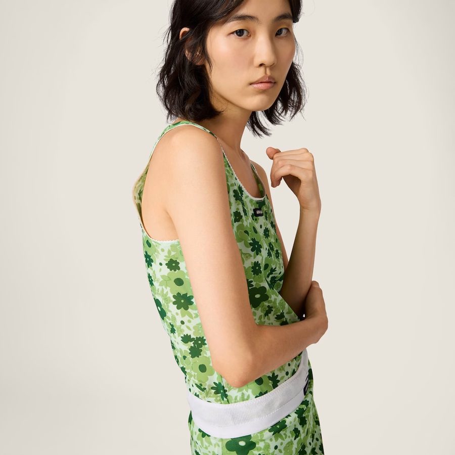 Stretch fabric tank top