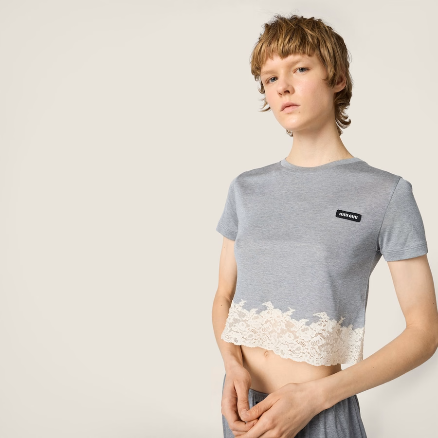 Silk jersey top