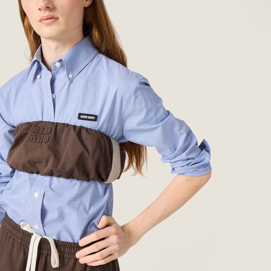 Washed twill bandeau top