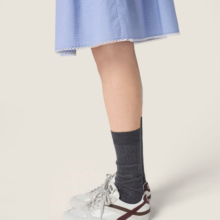 Gingham check skirt