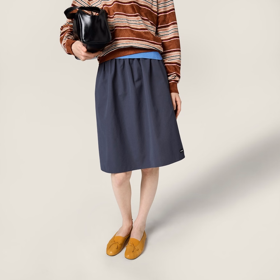 Poplin skirt