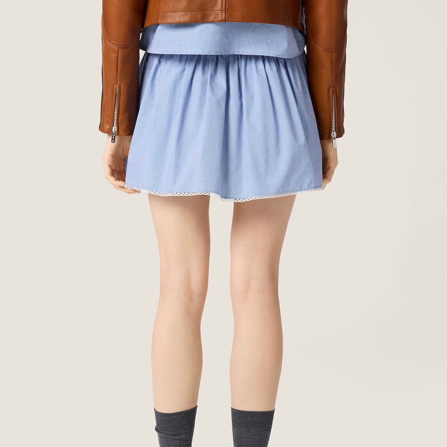 Gingham check miniskirt