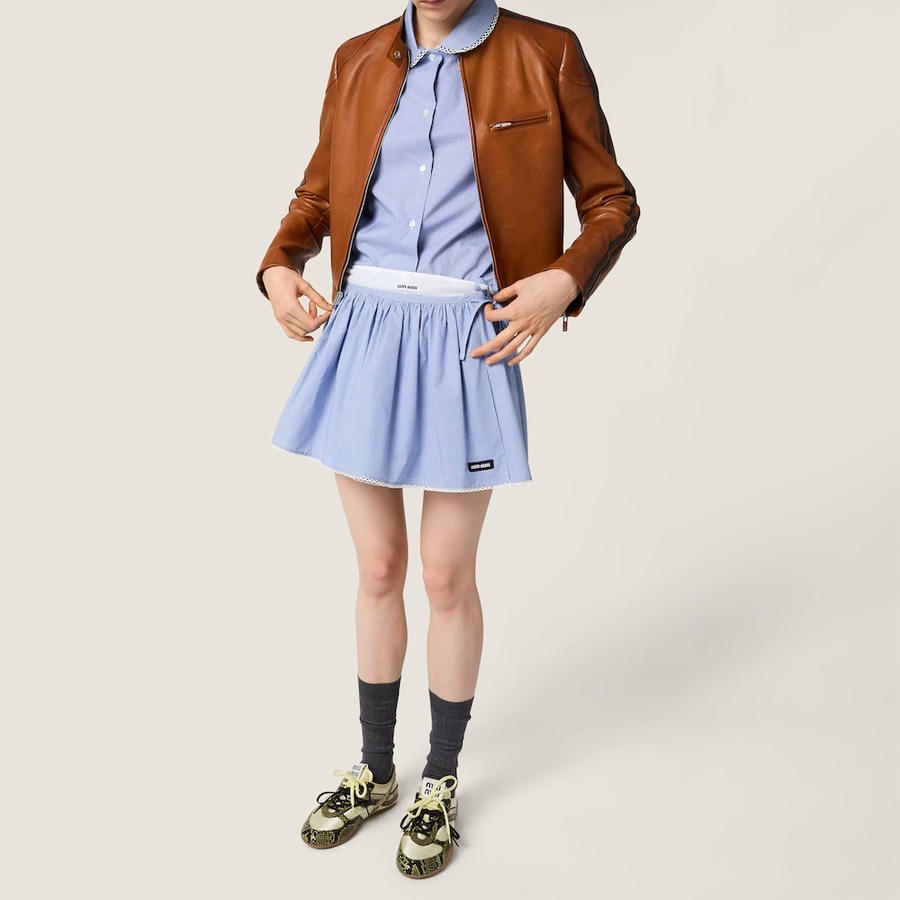 Gingham check miniskirt